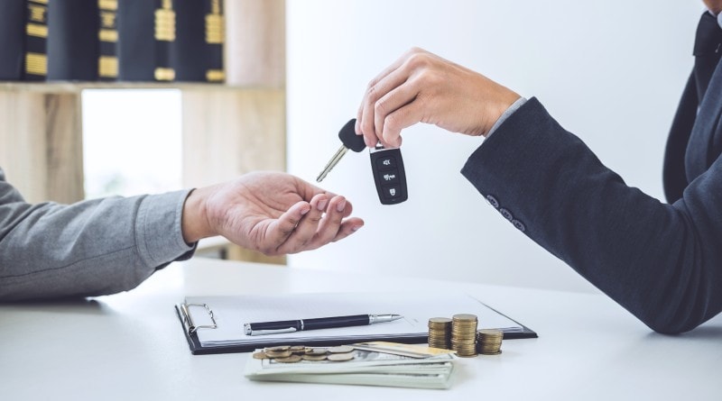 used car dealership lot