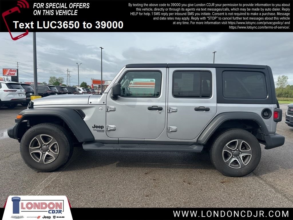 Used 2021 Jeep Wrangler Unlimited Sport S with VIN 1C4HJXDN2MW743650 for sale in London, OH