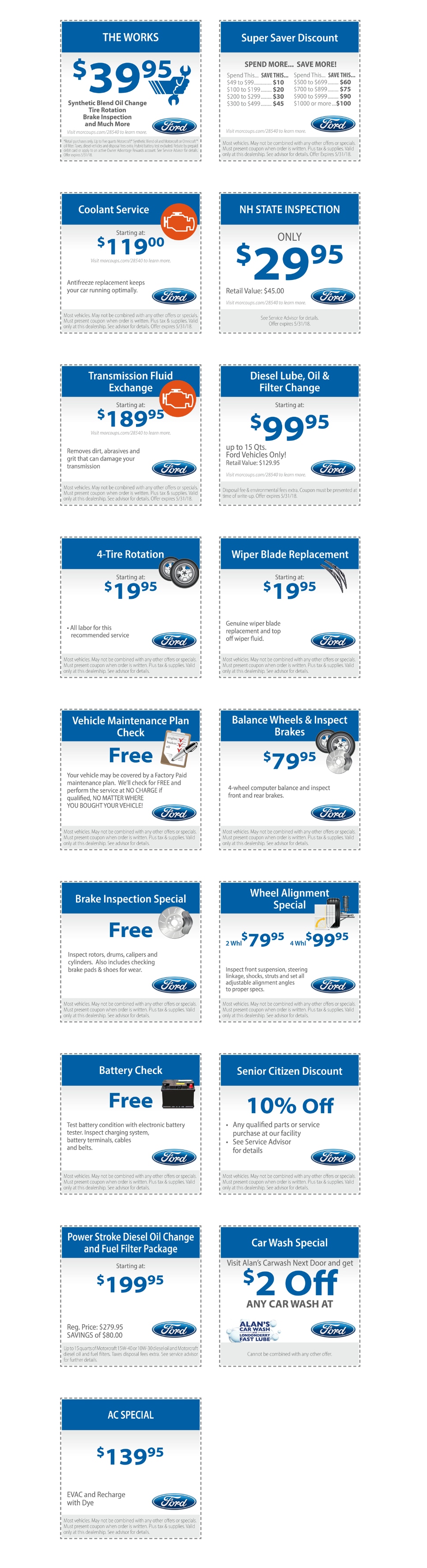 ford service coupons