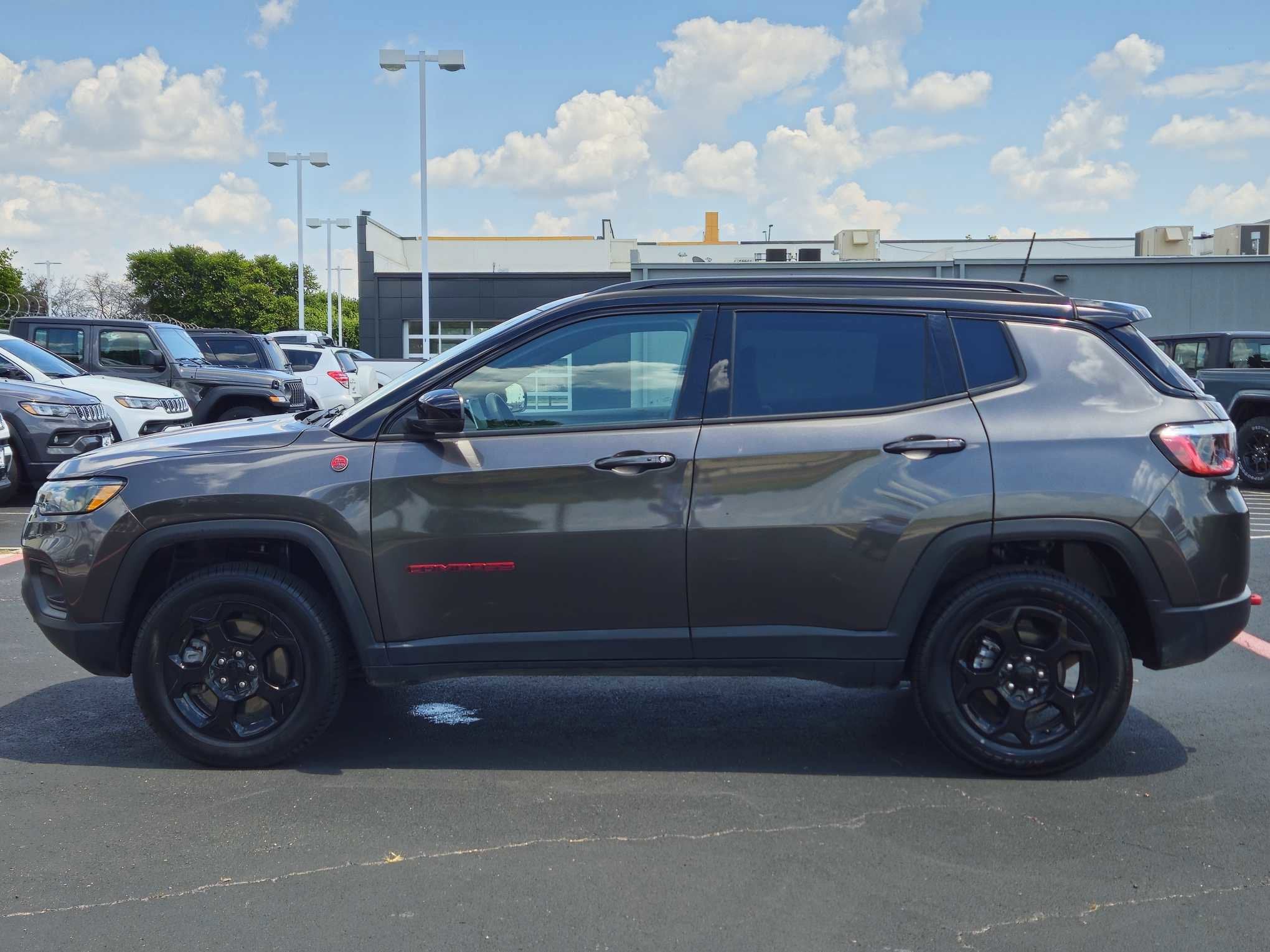 Used 2023 Jeep Compass Trailhawk with VIN 3C4NJDDN2PT527907 for sale in San Antonio, TX