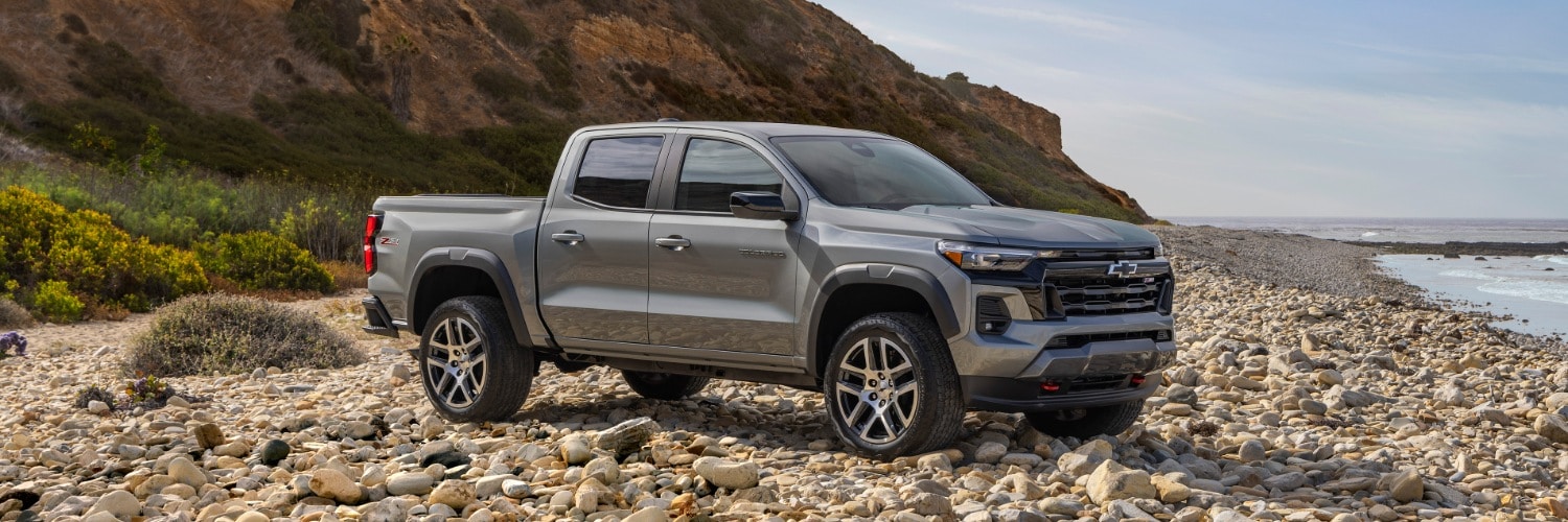 Parked on rocky beach