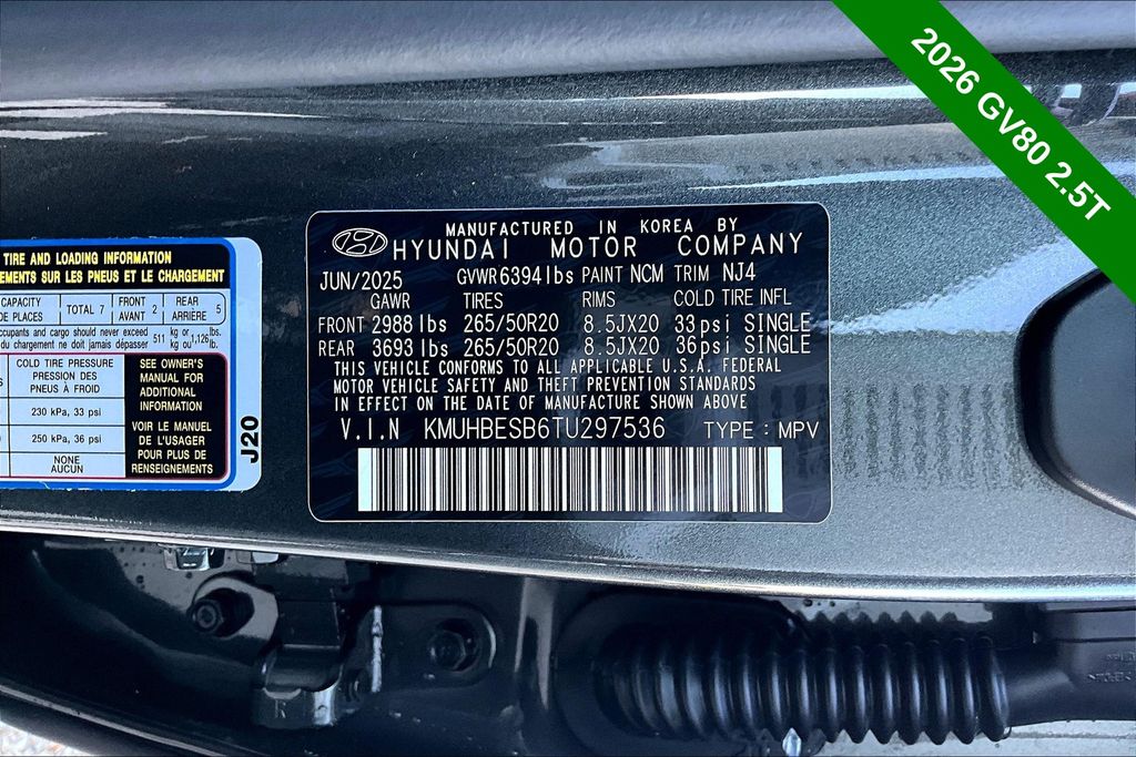 2026 GENESIS GV80 Advanced - Photo 8