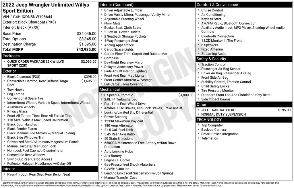 2022 Jeep Wrangler Unlimited Willys Sport - Photo 31