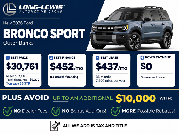 2026 Ford Bronco Sport Outer Banks special