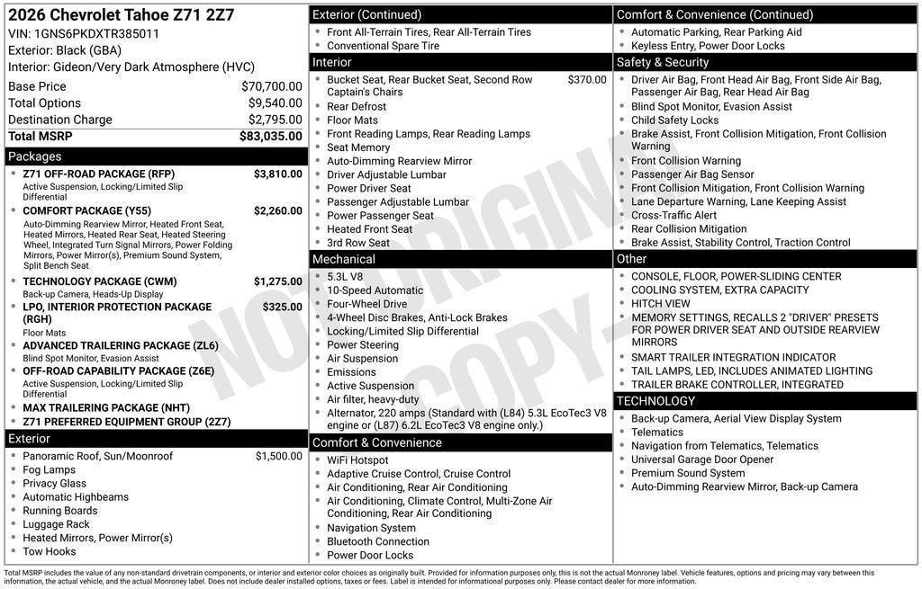 2026 Chevrolet Tahoe Z71 - Photo 30