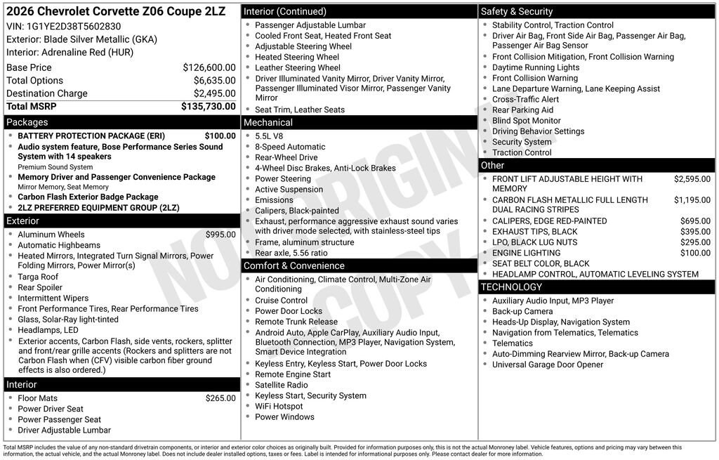 2026 Chevrolet Corvette 2LZ - Photo 30