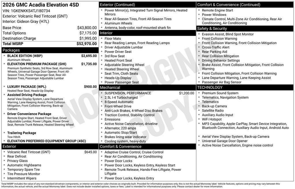 2026 GMC Acadia Elevation - Photo 30