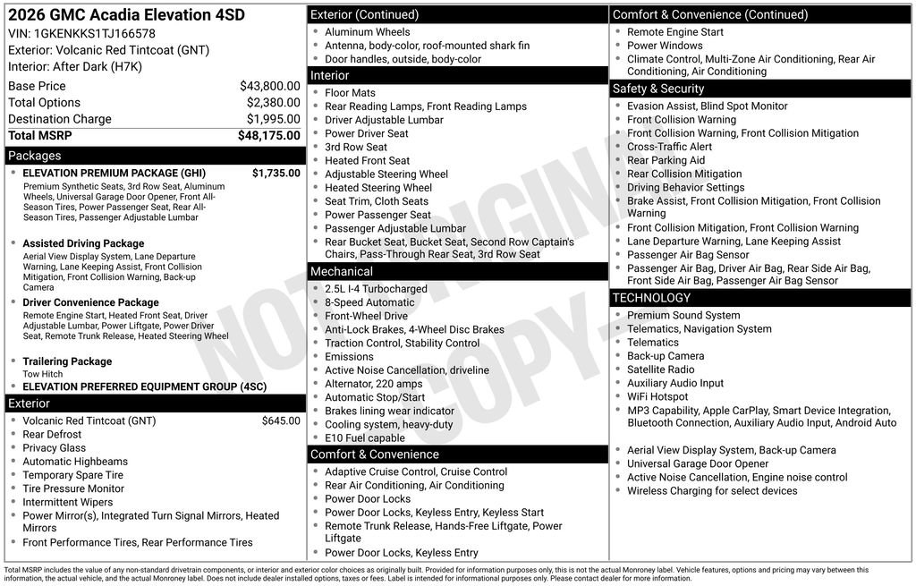 2026 GMC Acadia Elevation - Photo 30