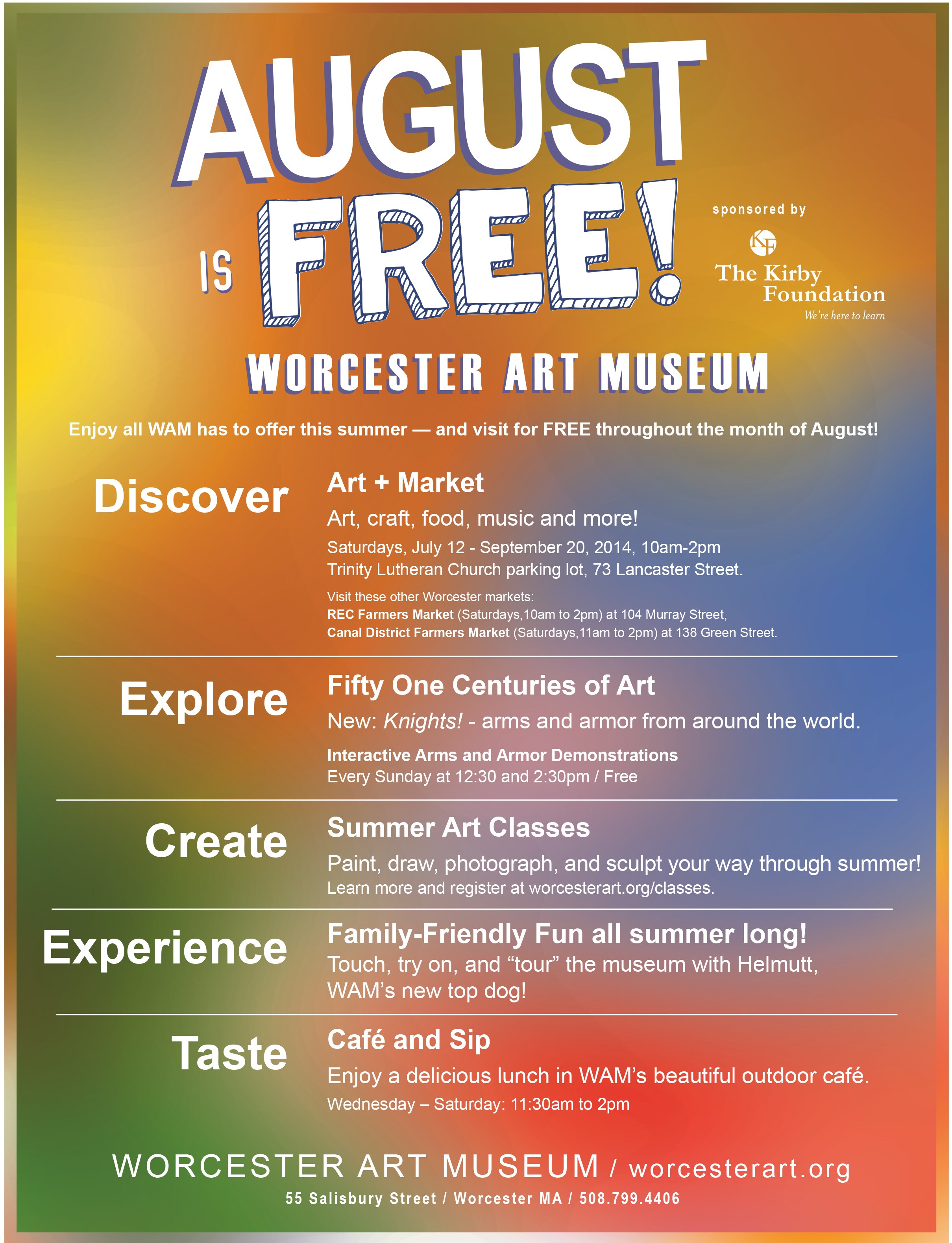 August is FREE at the Worcester Art Museum
