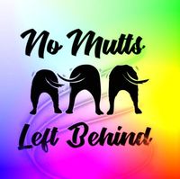 Rainbow logo with 3 dog tails wagging