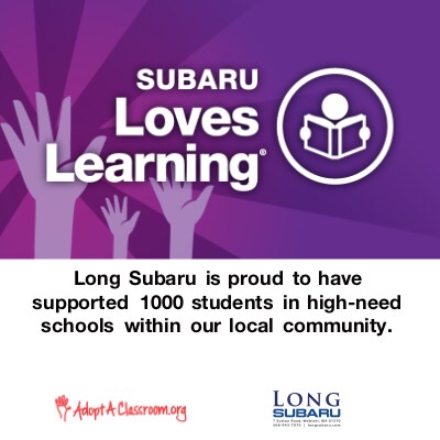 Subaru loves learning purple logo. Long subaru is helping over 1000 students. 