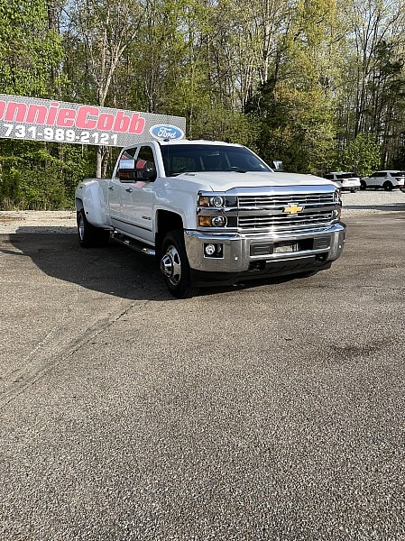 White 2016 Chevrolet Silverado 3500HD LTZ Crew Cab 4WD Pickup Truck Four-Wheel Drive Automatic