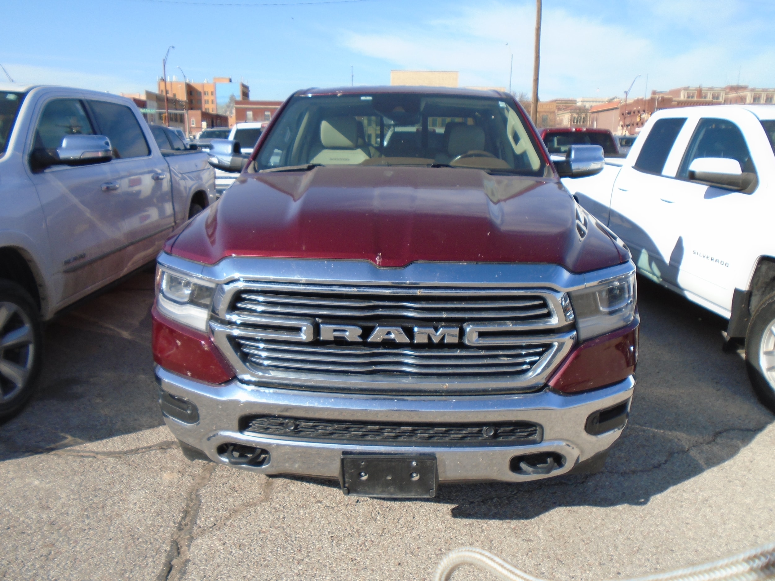 Used 2021 RAM Ram 1500 Pickup Laramie with VIN 1C6SRFJT1MN536062 for sale in Dodge City, KS
