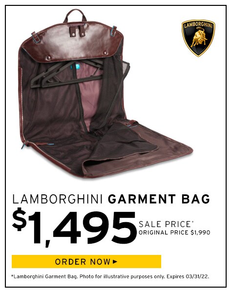 Lamborghini Garment Bag Los Gatos CA