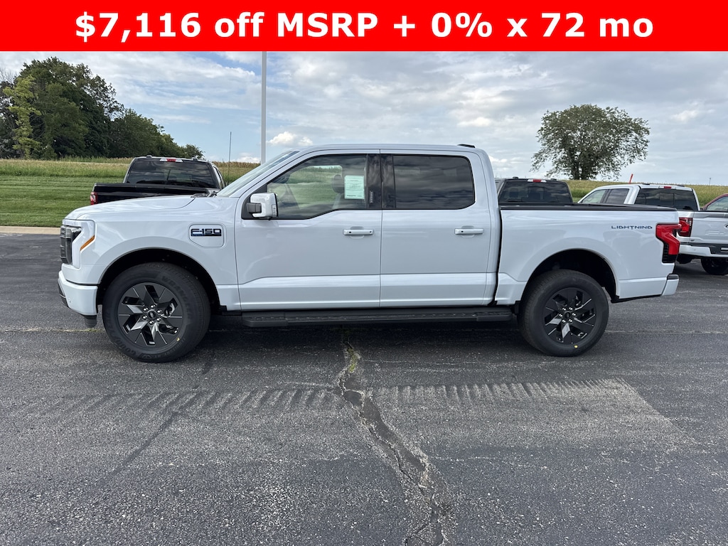 New 2025 Ford F-150 Lightning Lariat Extended Range Battery 4x4 Truck