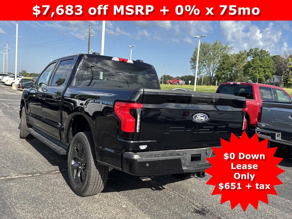 New 2025 Ford F-150 Lightning Flash Extended Range Battery 4x4 Truck