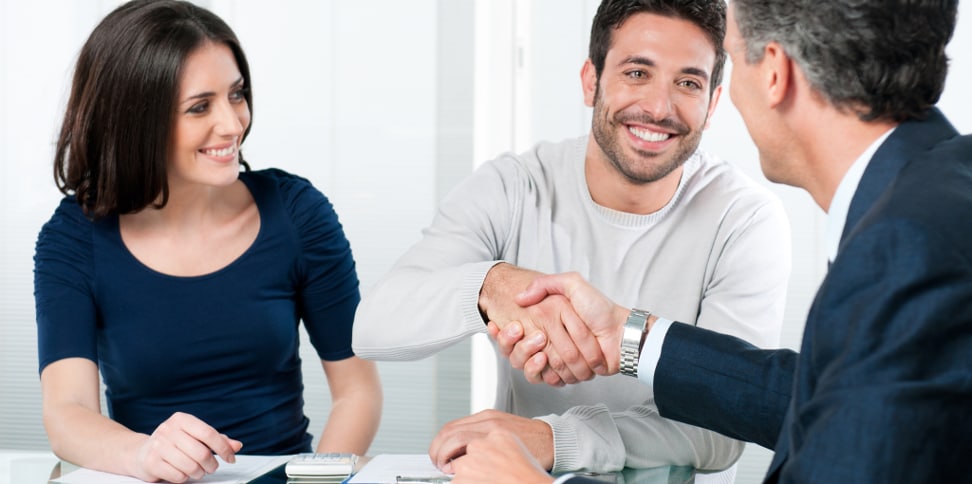 potential buyer filling out an application