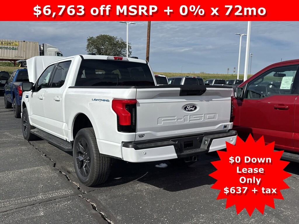 New 2025 Ford F-150 Lightning Flash Extended Range Battery 4x4 Truck