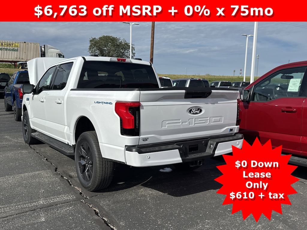 New 2025 Ford F-150 Lightning Flash Extended Range Battery 4x4 Truck