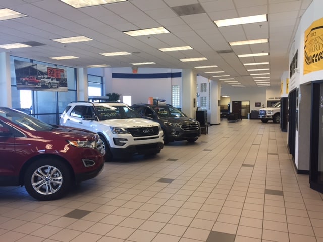 Inside of the Louisburg Ford dealership