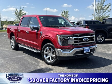 Featured used 2023 Ford F-150 Lariat 4X4 Chrome Crew Cab Pickup for Sale in Louisburg, KS