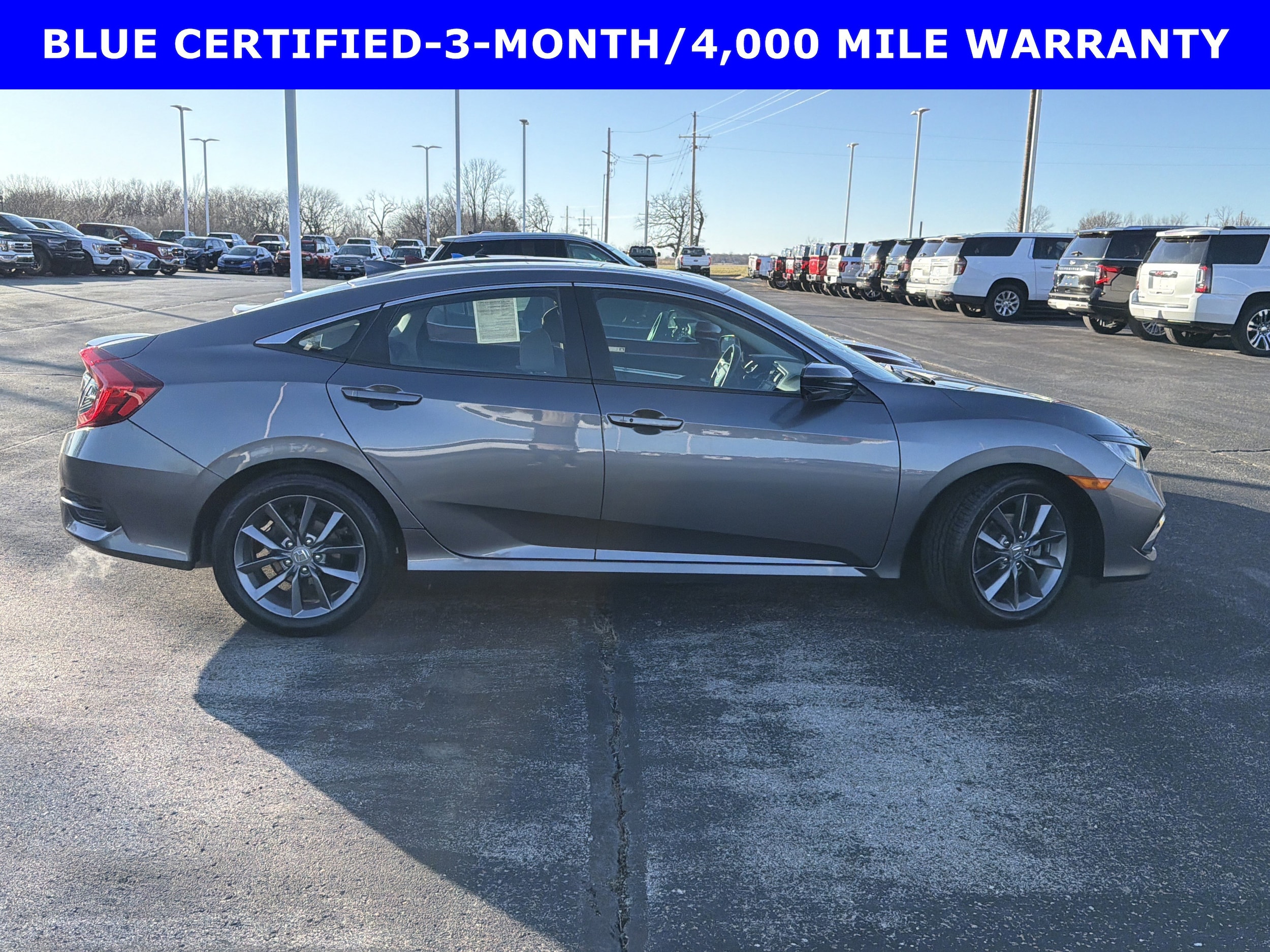 Certified 2019 Honda Civic EX with VIN 19XFC1F37KE007238 for sale in Kansas City