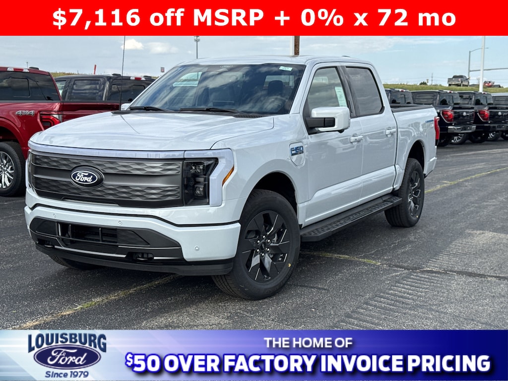 New 2025 Ford F-150 Lightning Lariat Extended Range Battery 4x4 Truck