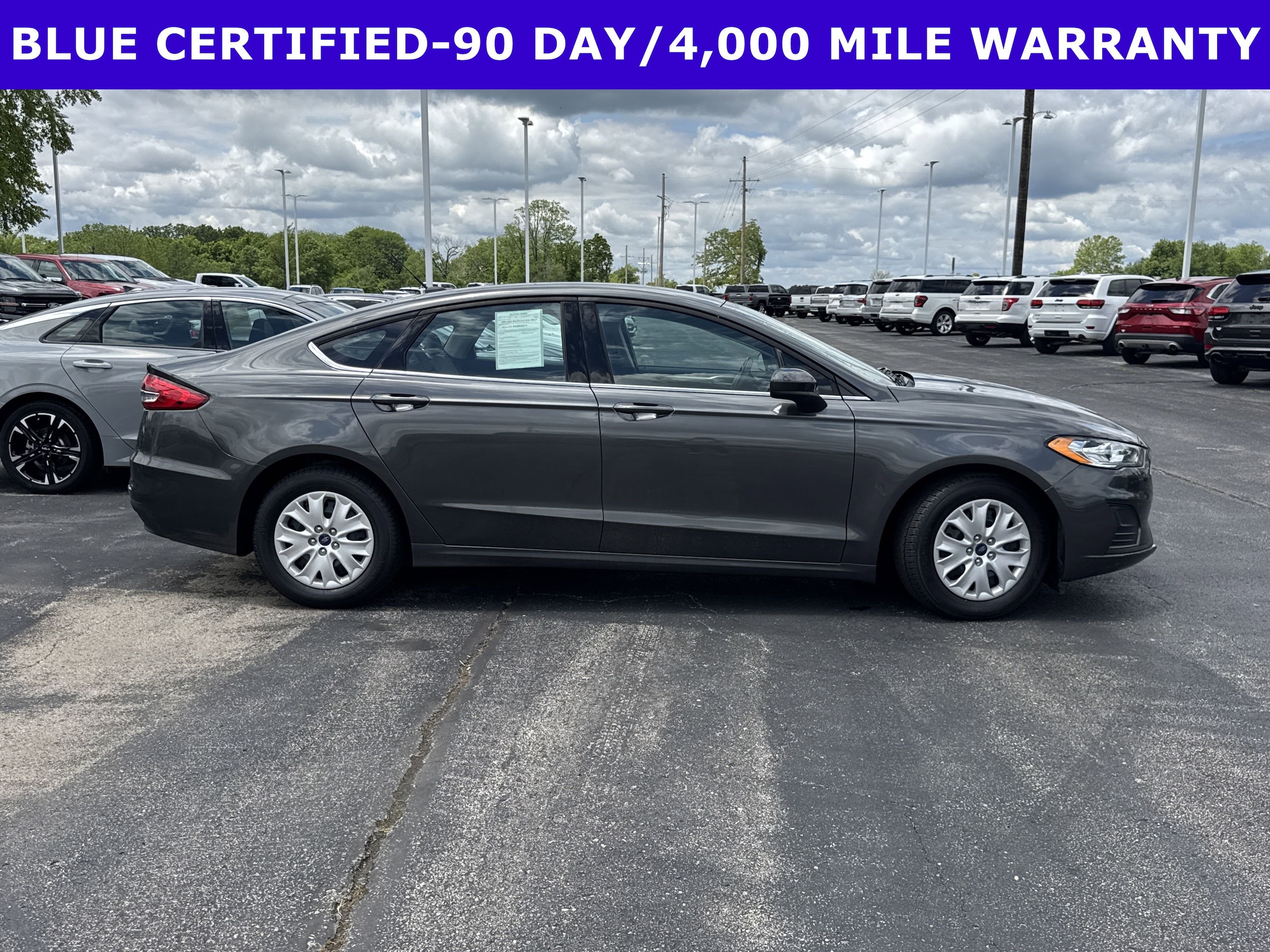 Certified 2019 Ford Fusion S with VIN 3FA6P0G7XKR268541 for sale in Kansas City