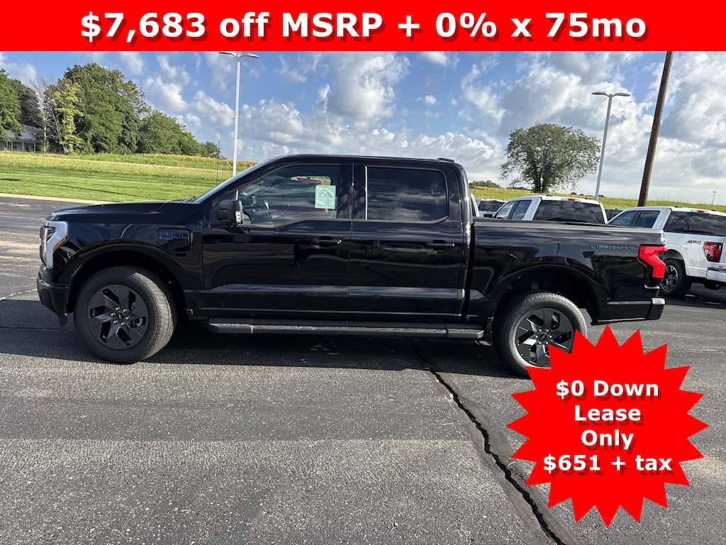 New 2025 Ford F-150 Lightning Flash Extended Range Battery 4x4 Truck