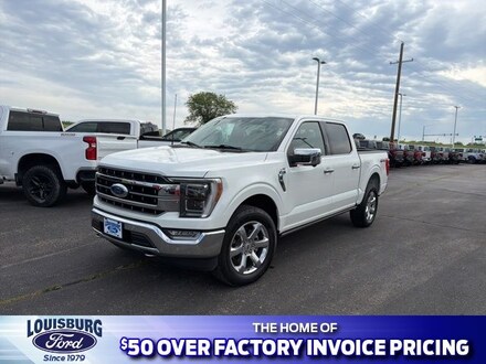 Featured used 2023 Ford F-150 Supercrew Lariat 4x4  Chrome Truck for Sale in Louisburg, KS