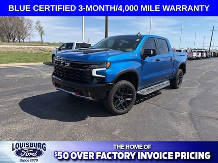 Featured used 2022 Chevrolet Silverado 1500 Crew Cab ZR2 4x4 Truck for Sale in Louisburg, KS