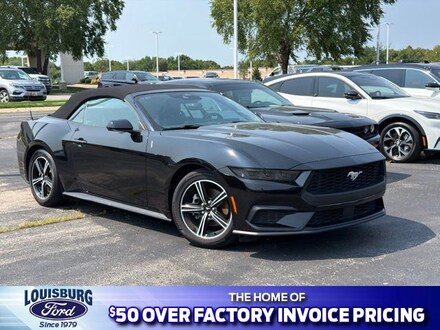 Featured used 2025 Ford Mustang Ecoboost Premium Convertible for Sale in Louisburg, KS