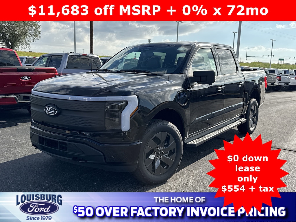 New 2025 Ford F-150 Lightning Flash Extended Range Battery 4x4 Truck
