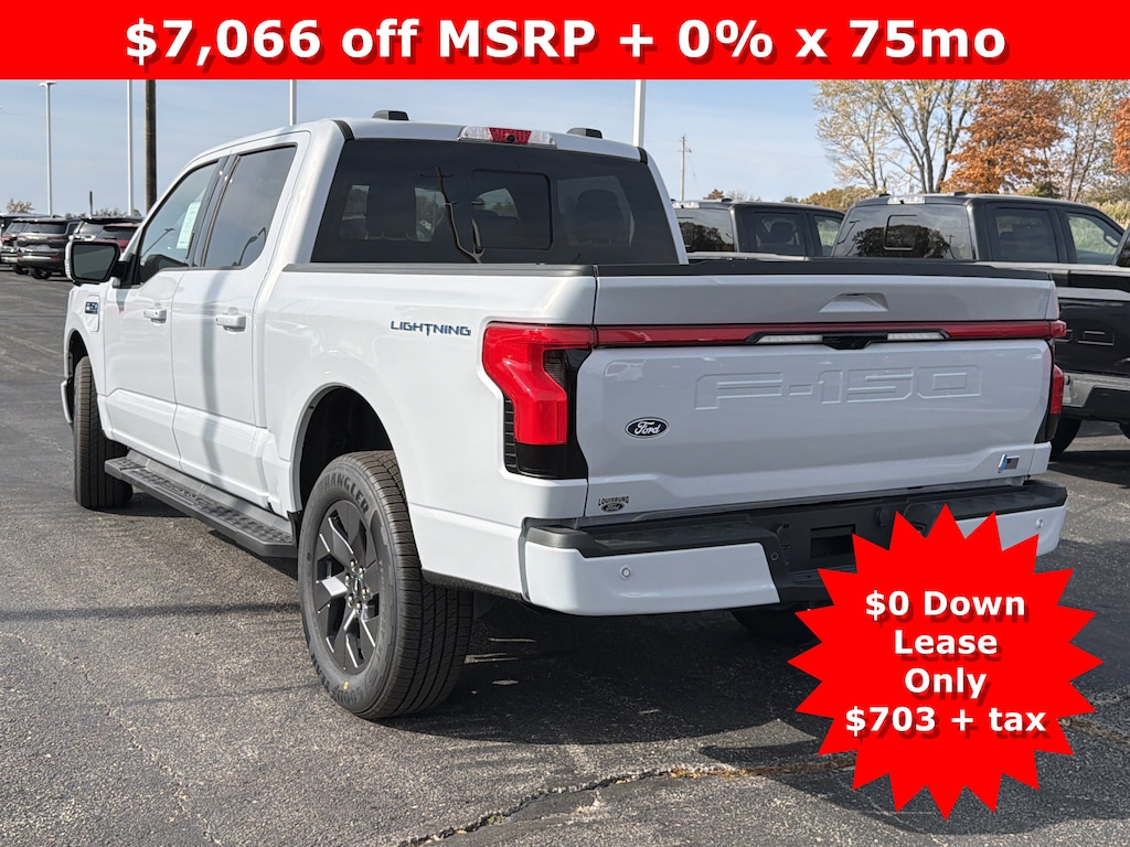 New 2025 Ford F-150 Lightning Lariat Extended Range Battery 4x4 Truck