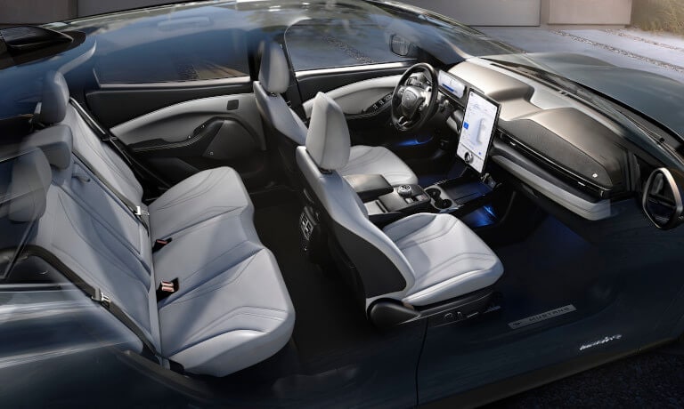 2024 Ford Mustang Mach-E Interior Seating Birds Eye View