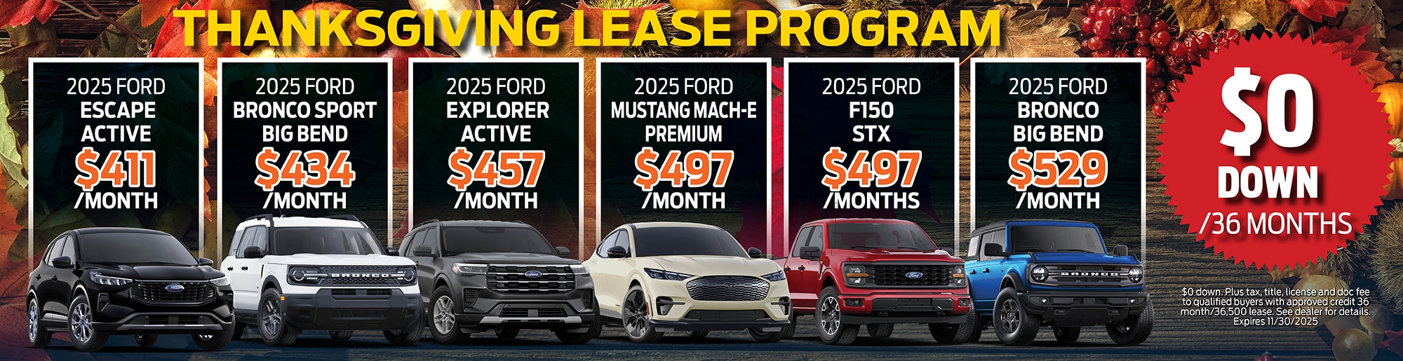 Thanksgiving Lease Program