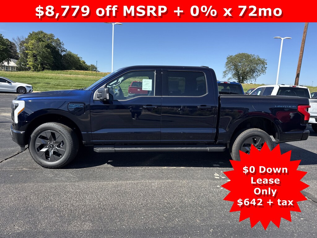 New 2025 Ford F-150 Lightning Flash Extended Range Battery 4x4 Truck