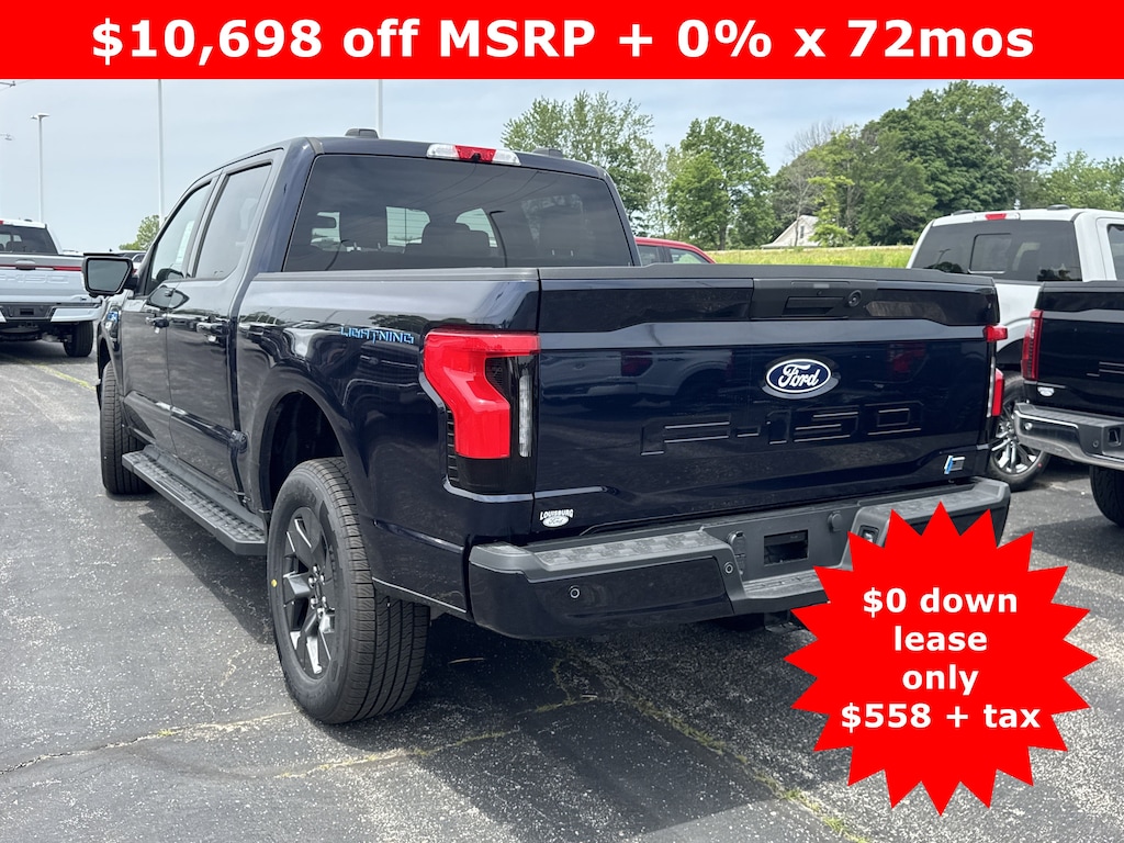 New 2025 Ford F-150 Lightning Supercrew Flash Lightning Ext Range Battery 4x4 Truck