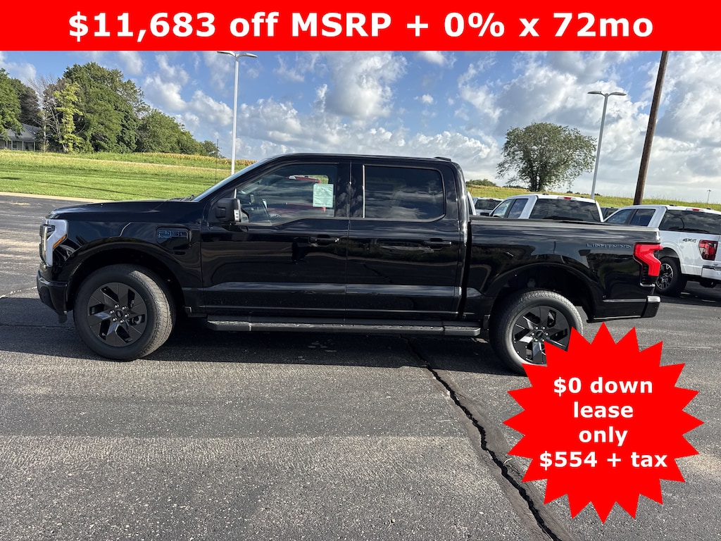 New 2025 Ford F-150 Lightning Flash Extended Range Battery 4x4 Truck
