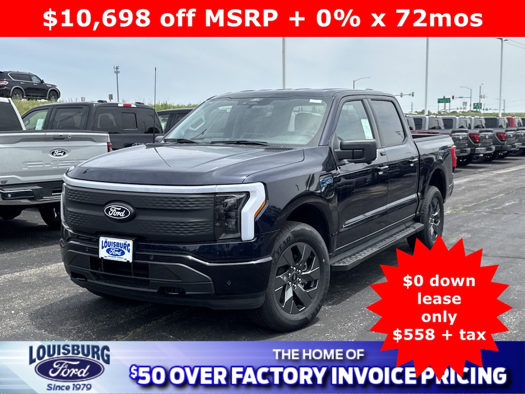 New 2025 Ford F-150 Lightning Supercrew Flash Lightning Ext Range Battery 4x4 Truck
