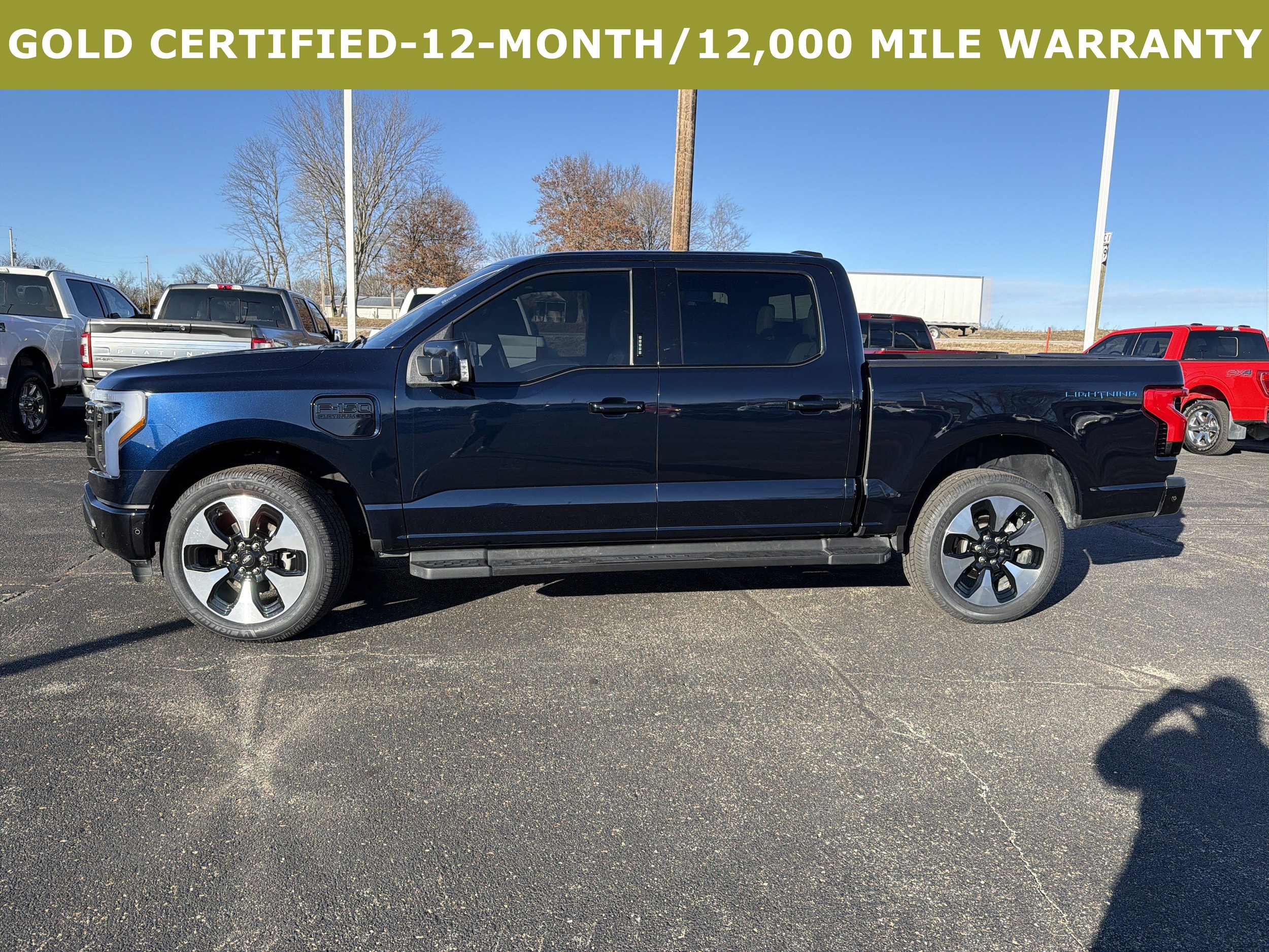Certified 2023 Ford F-150 Lightning Platinum with VIN 1FT6W1EV0PWG51218 for sale in Kansas City