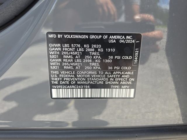2024 Volkswagen Atlas Cross Sport SEL Premium R-LINE - Photo 40