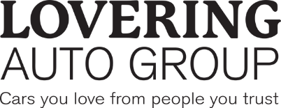 Lovering Auto Group logo with the following tagline: Cars you love from people you trust.