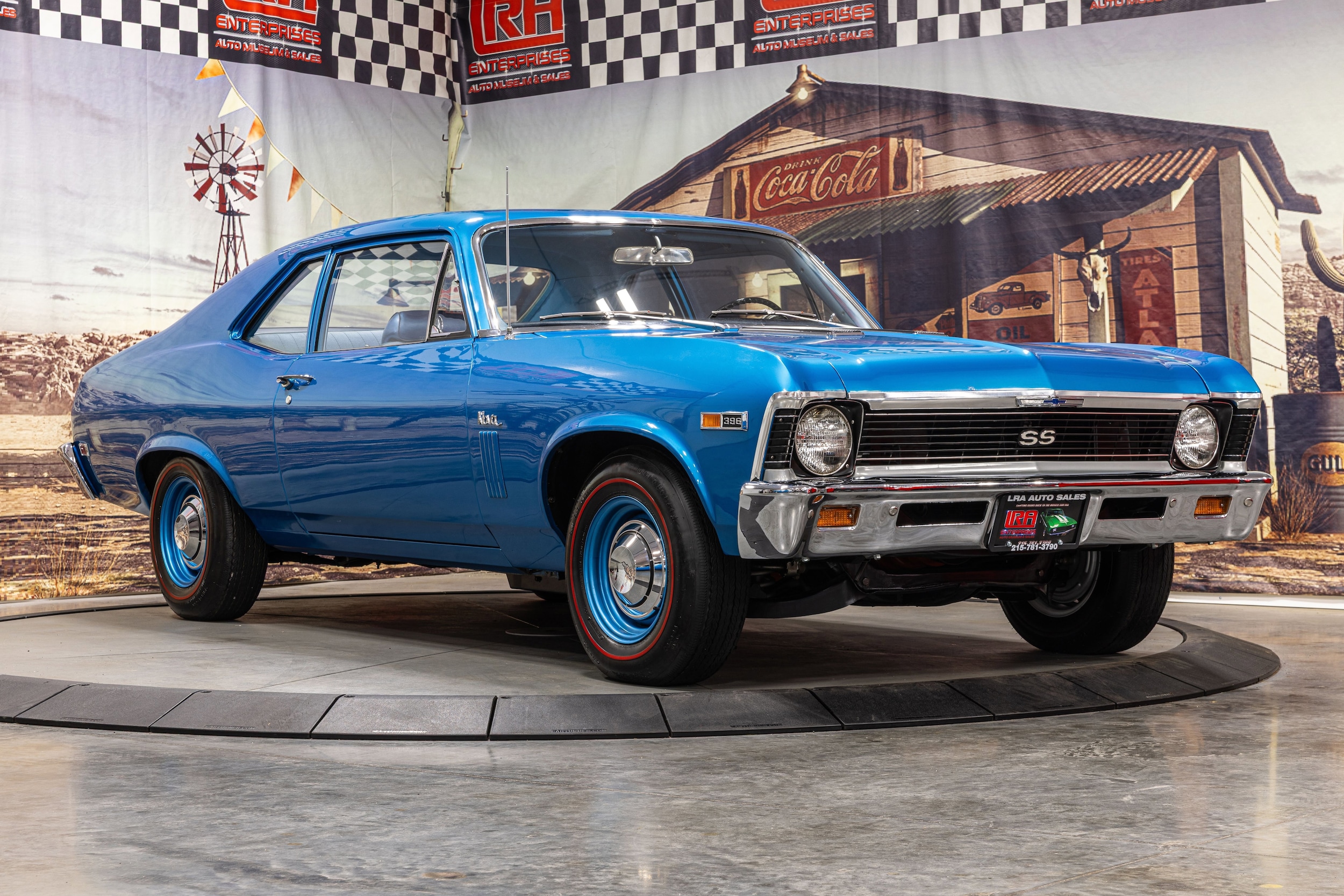 【中古】SLEEP SHEEP SUNROOM／BLUE ENDING NOVA Used 1969 Chevrolet Nova SS L78 396/375 For Sale at LRA Auto