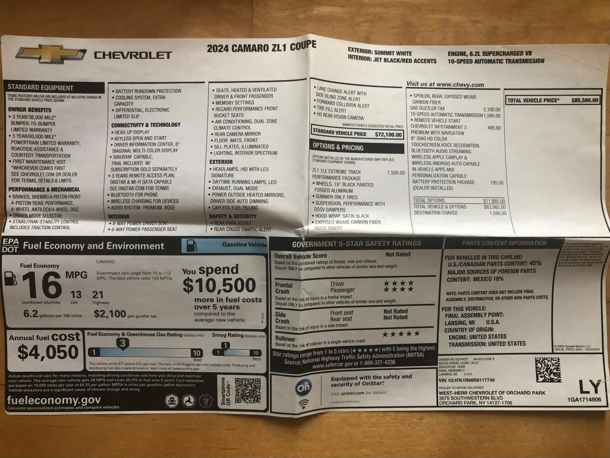 2024 Chevrolet Camaro ZL1 - Photo 38