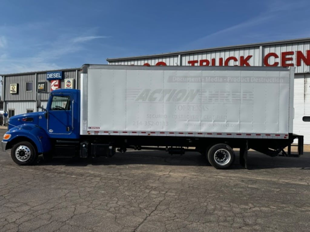 Used 2020 Peterbilt 330 22' Box Van with Liftgate Van Cargo