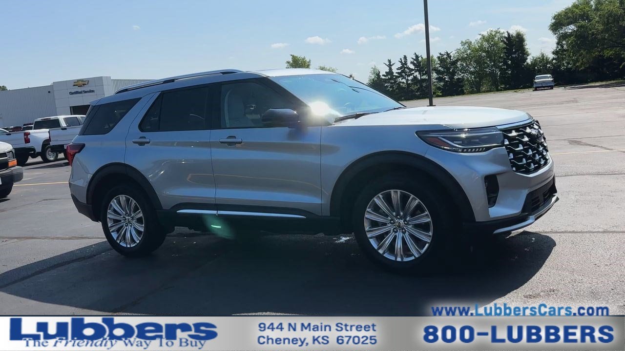 Used 2025 Ford Explorer Platinum with VIN 1FMUK8HH0SGA01188 for sale in Cheney, KS