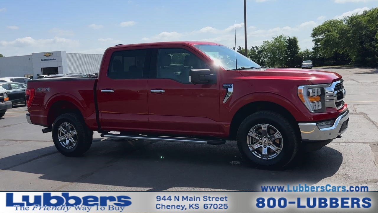 Used 2022 Ford F-150 XLT with VIN 1FTFW1E86NKD87551 for sale in Cheney, KS
