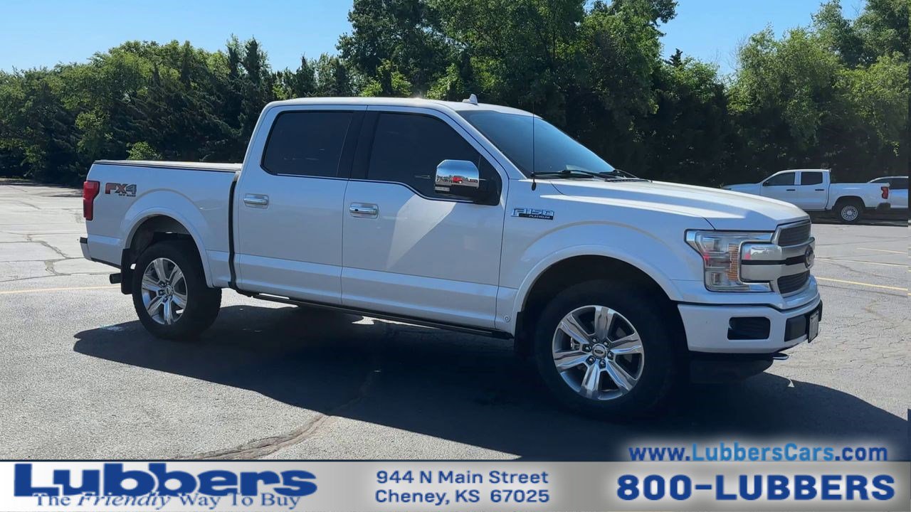 Used 2019 Ford F-150 Platinum with VIN 1FTEW1E41KFC56184 for sale in Cheney, KS