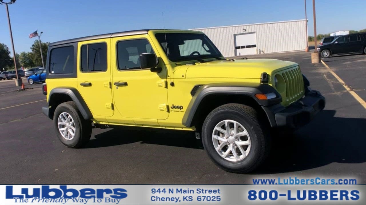 Used 2023 Jeep Wrangler 4-Door Sport S with VIN 1C4HJXDN3PW615549 for sale in Cheney, KS
